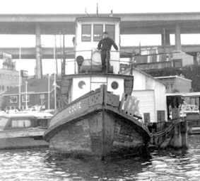  Yarrow Bay Wood boat hull &amp; Barge